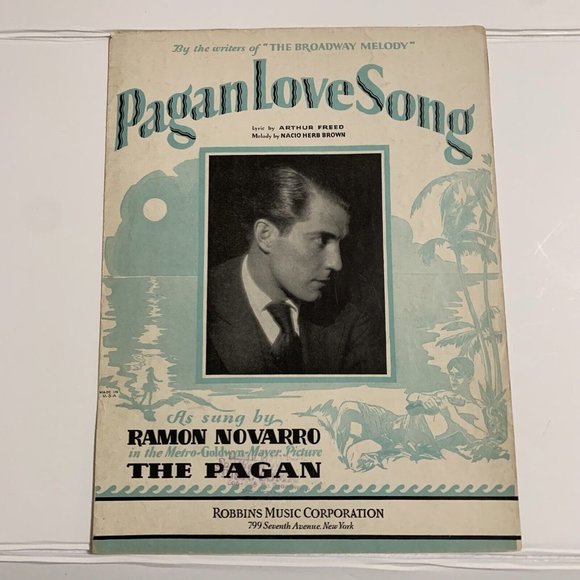 1929 "The Pagan" Movie Sheet Music "Pagan Love‎ Song" Ramon Novarro - Picture 1 of 8